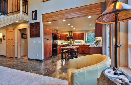 Leavenworth House | Rare waterfront and forest location, custom home, short1 mile walk into town.