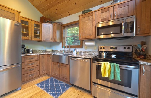 Burnsville Cabin | Riverfront in Burnsville near Asheville, Mt Mitchell, swim, fish, hike, ski