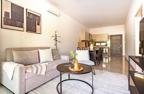 Agios Tychon Apartment | Sanders River Plaza - Cool 2-Bdr Apt with Balcony