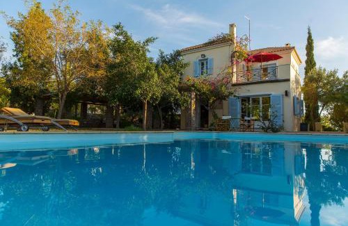Aegina Town House | Sea View Pool Villa with Independent Guest house