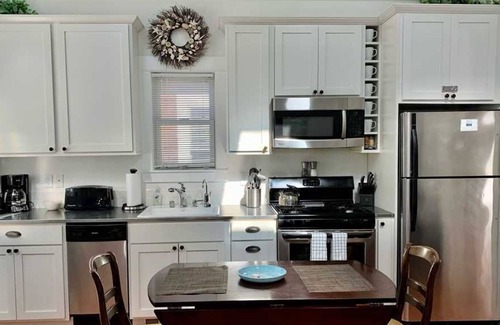 Seabrook House | Seabrook's Slack Tide, a cozy loft style cabin in Beach Camp!