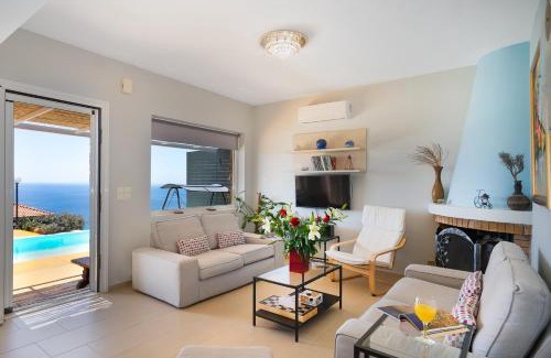 Mirthios Villa | Seaview Villa Mirthios Panorama with Private Swimming Pool and BBQ!