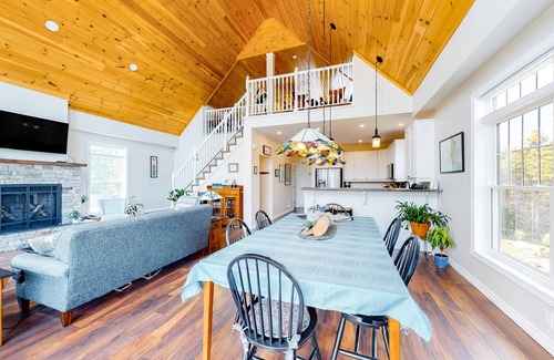 Stone Haven House | Secluded hilltop home with beautiful Cadillac Mountain view and multiple decks