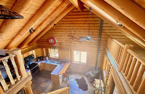 Alma Cabin | Secluded Log Cabin on 2 acres, backs to Pike National Forest, just 15mi to Breck