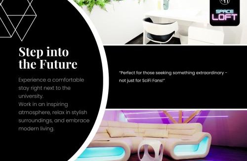 Neudorf-Nord Apartment | SECRET HIDEAWAYS Space Loft Wohndesign auf 2 Etagen l 450m bis Uni