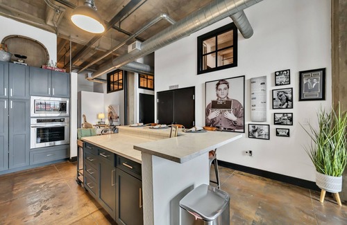Brazos Condo | Silo District Vintage Warehouse Loft- Waco