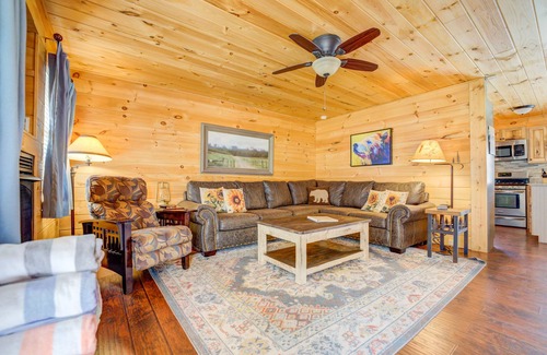 Maggie Valley Cabin | Single Level Living with Hot tub, Fire Pit, Heart of Maggie Valley