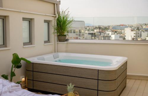 Argyroupoli Apartment | Sky Suite with View & Jacuzzi