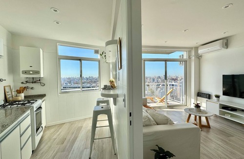 Chacarita Apartment | Skyline 20th floor! Pasos de Palermo 2 BR amenities. Movistar stadium.