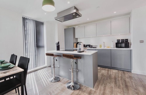 Convention Quarter Apartment | Skyline Views | 2 Bed 2 Bath in Prime Location | Parking/Netflix!