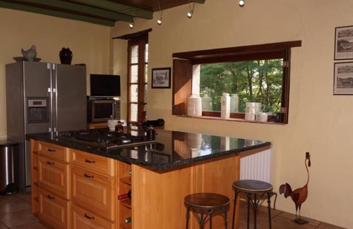 Beauville Other | Spacious, beautifully converted barn with exposed wooden beams, swimming pool