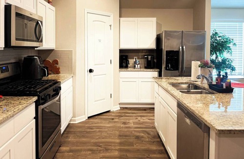 Lake Charles House | Spacious Home Base with Private Office—Perfect for Remote Work