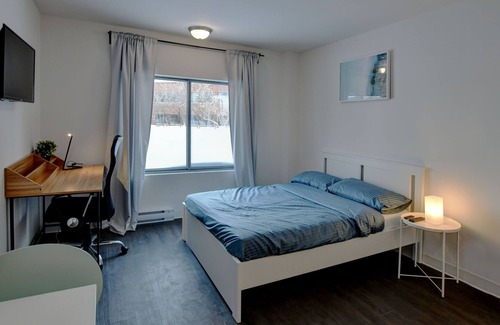 Laval Apartment | Spacious studio in Laval, near place bell, free parking, downtown laval