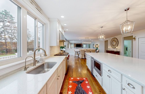West Barnstable House | Sprawling dog-friendly lake estate with pool, patio, fire pit, games, & views