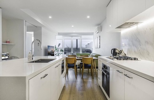 North Melbourne Apartment | StayCentral - The Arden - Macaulay Rd, North Melbourne - 2 Bedrooms, 2 Beds, 2 Bathrooms, 1 Secure undercover parking.