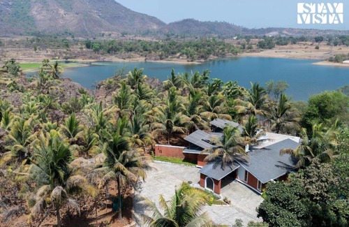Karjat Villa | StayVista's Backwater Hills - Lakeside Villa with Pool, Spacious Lawn & Indoor-Outdoor Activities