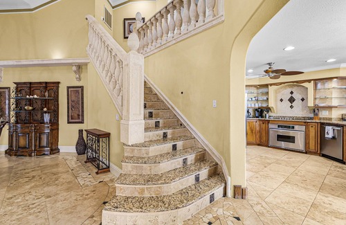 Pelican House | Striking European-style home w/private pool, hot tub & river access via dock