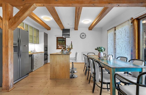 Dolni Branna House | Stunning private villa for 10 guests with WIFI, hot tub, TV, terrace and pets allowed