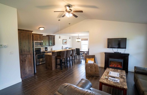 Stanley Bridge Condo | Stunning home away from home with outdoor fireplace