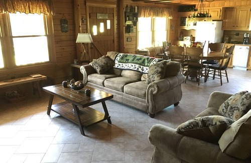 Waterville House | Stunning Log Home on Private Lake- Country at its best