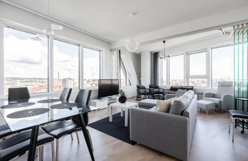 Tampere Apartment | Stunning Views 11th Floor 2BR Home with Sauna