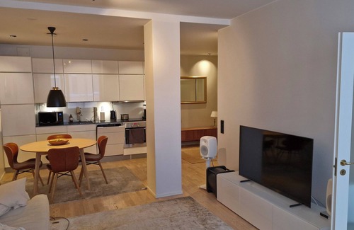 Kamppi Apartment | Stylish Downtown 2BR Flat with Sauna and Work Area