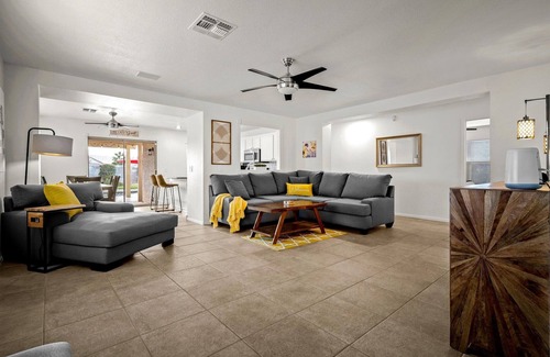 West Point Towne Center House | Sunny Oasis with Private Pool & Lush Backyard!