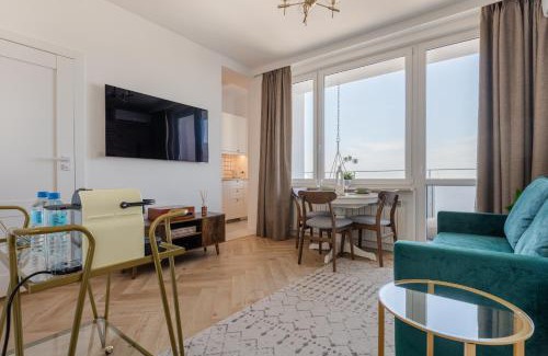 Srodmiescie Apartment | Tamka Center Residence z widokiem na Warszawę