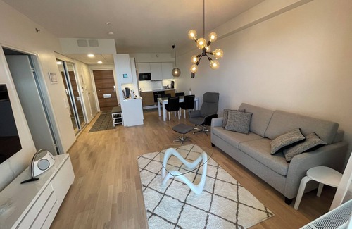 Tampere Apartment | Tampere city view near Nokia Arena - 14th floor with big balcony and sauna (AC)