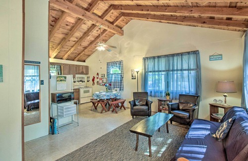 Raymond Cabin | 'The Den' Raymond Home w/200 Feet of Sandy Beach!