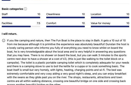 Bath Boat Rental | The fun boat - off grid - city centre - warm & cosy