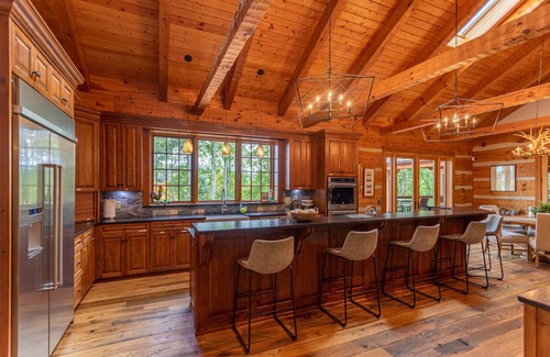 Banner Elk House | The Matney Ridge Estate- home with hot tub and firepit