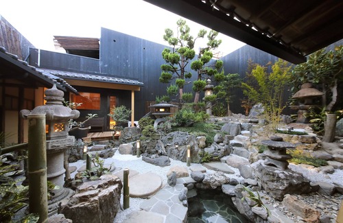 Minami House | The Tenpō" luxury Kyomachiya with outdoor rock bath, garden, and private sauna, all for rent