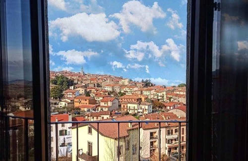 Castel del Piano House | The terrace overlooking the village, a restored Tuscan farmhouse.