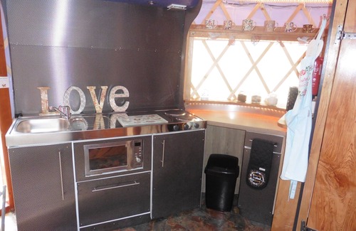 East Huntspill Ski Chalet | The Yurt - A modernised yurt with four poster bed and bathroom