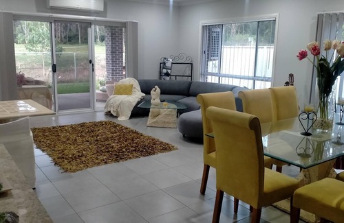 Edmondson Park House | This Queen bed with private attached bathroom