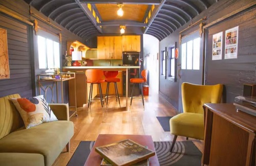 Grand Coteau House | Train Wreck Inn - The Blue Train Car