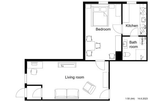 Lantinen District Apartment | Two room 54m2 apt, WiFi, free parking, terrace, near central park