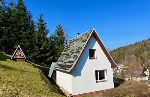 Pobershau House | Urige Berghütte mit Kamin und Sauna im Erzgebirge nahe Schwarzwassertal