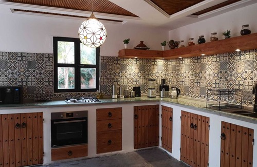 El Aggada Villa | VILLA Luxe 3 Suites, Heated pool, Bar, Billiards, Hammam, Jacuzzi Atlas view.