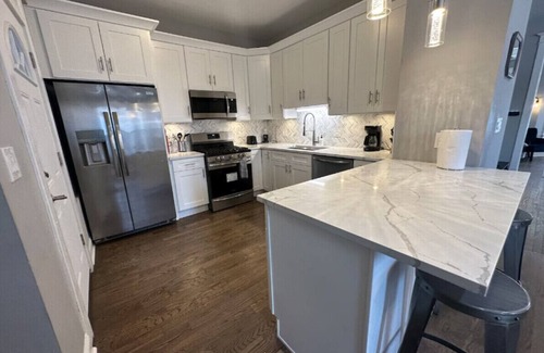 South Shore House | Walk to the Lake! Grill, Fireplace, Sleeps 12