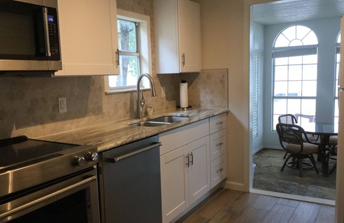 Graford House | Waterfront Cabin with Boat Dock steps from the deck