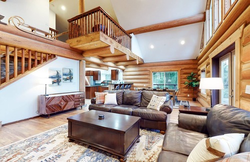 Anderson Island House | Whimsical island stay with Sound view, grill, wrap-around balcony, & game room