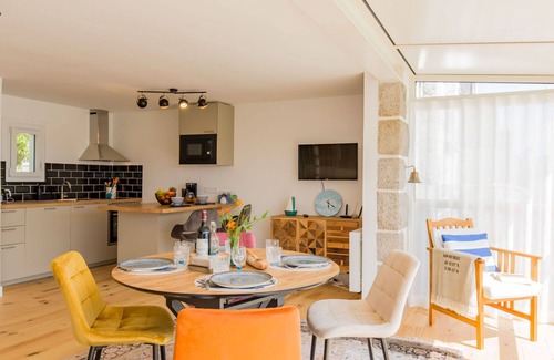 Locquirec House | Wonderful private villa for 4 guests with WIFI, TV, patio and pets allowed