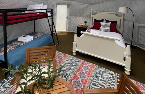 Brevard Apartment | Yurt Experience - Hot Tub - Creekside - Private Pond-