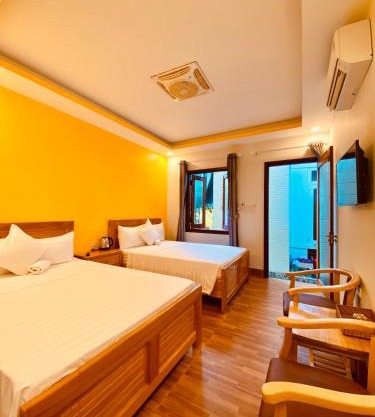 Đảo Bình Ba, nhà nghỉ sắc màu đi bộ ra biển rất gần, không nhận khách quốc tế, phòng đôi - nhận cọc trước mới giữ phòng