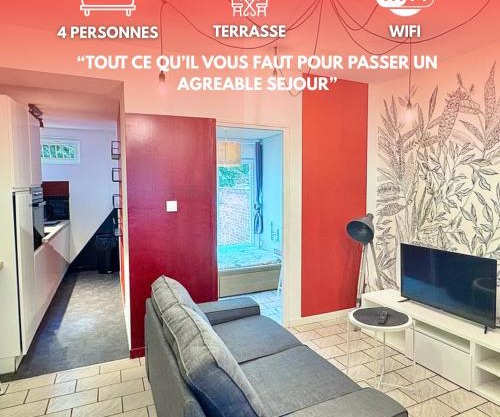 2 chambres en RDC avec terrasse 4 personnes