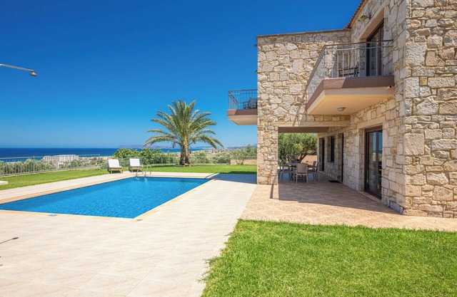 A stone-built villa with private pool and amazing sea view