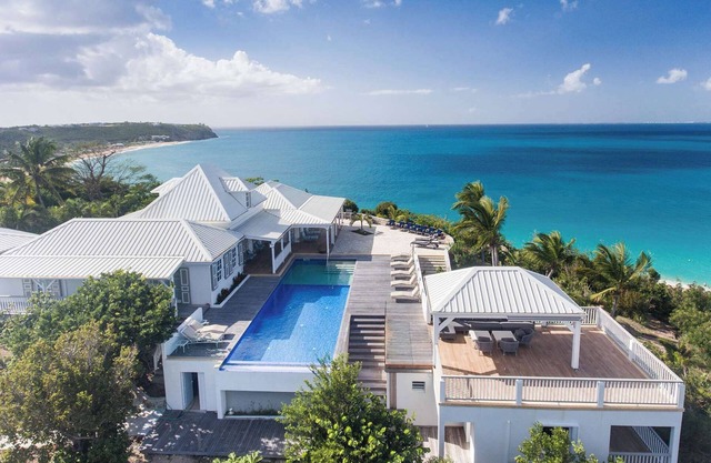 A unique French West Indian7 bedroom villa on the Baie Rouge Beach