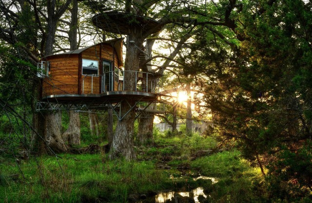 Adventures Await at this Stunning Tree House Retreat in Texas